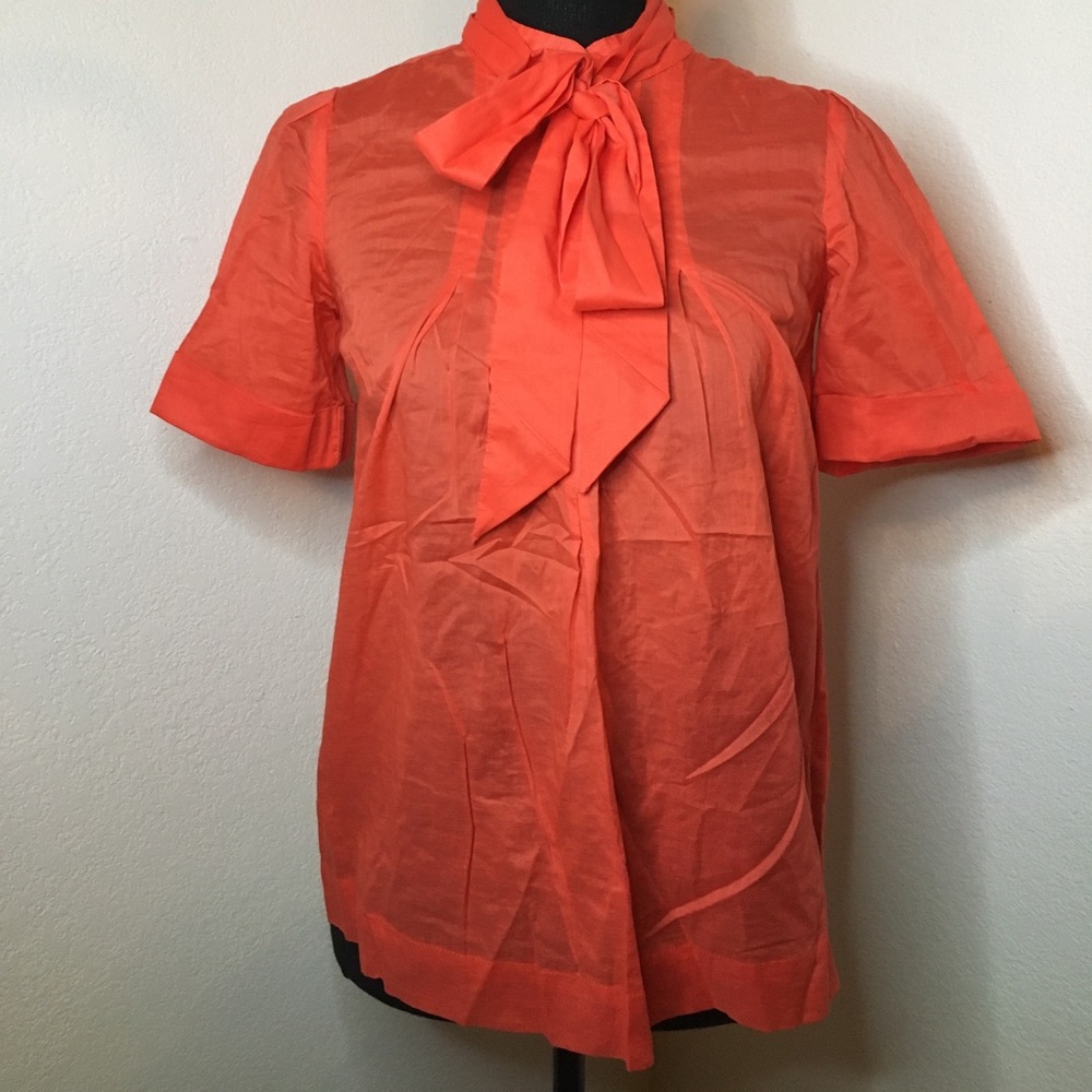 Banana Republic XS Melon colored neck tie top